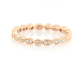 New Gabriel & Co. 0.24ctw Marquise and Circle Alternating Band Ring in 14K