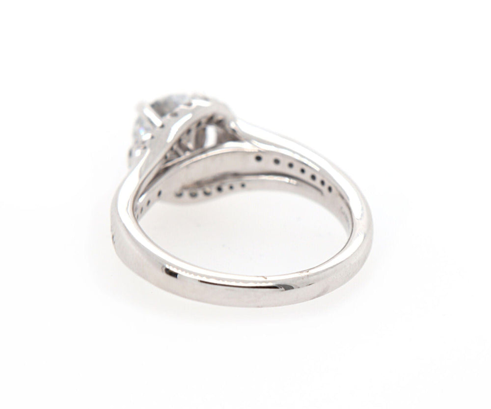 Gabriel & Co. 1.42ctw Round Diamond Halo Swirl Engagement Ring in 14K