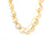 9.0  12.5 MM Cultured South Sea Pearl Strand Necklace in 14K