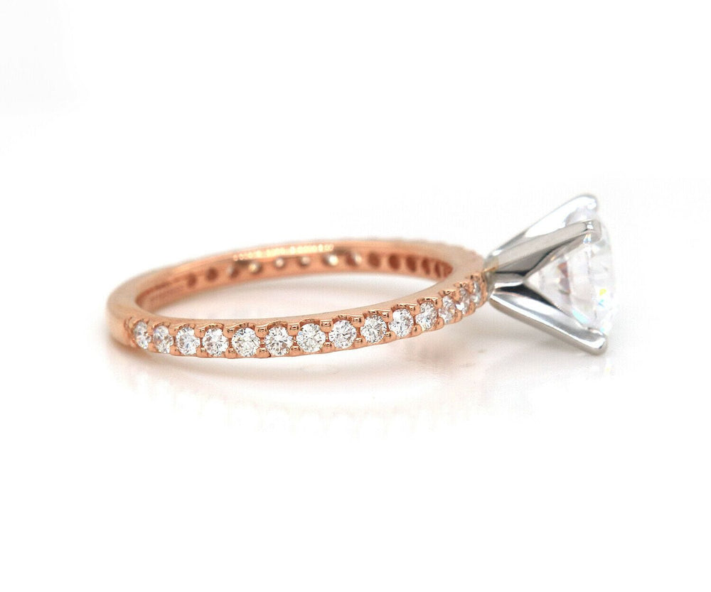 New Gabriel & Co. 0.36ctw Diamond Straight Semi Mount Ring in 14K