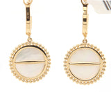 New Doves By Doron Paloma Diamond and Mother of Pearl Drop Earrings in 18K
