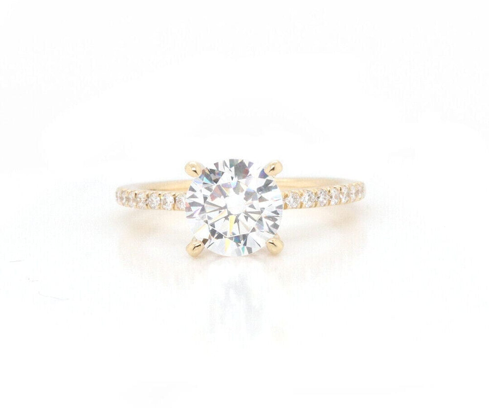 New Gabriel & Co. 0.33ctw Diamond Straight Semi Mount Ring in 14K