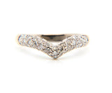 0.50ctw Curved Pave Diamond Wedding Band in 18K
