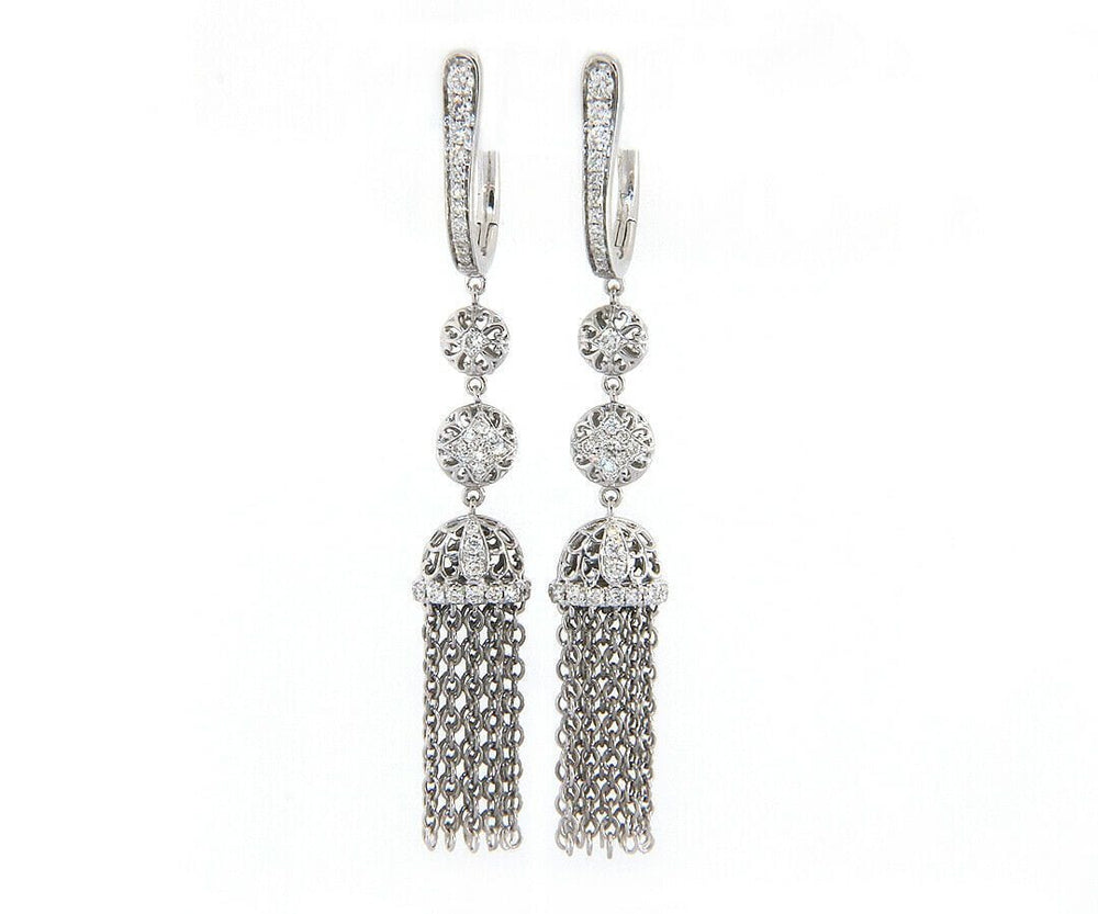 New Gabriel & Co. 0.55ctw Diamond Tassel Dangle Earrings in 14K