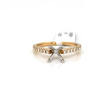 New 0.26ctw Diamond Straight Semi Mount Ring in 18K