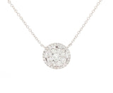 1.33ctw Round Diamond Cluster Pendant Necklace in 14K