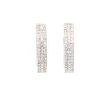 New 1.27ctw Pave Diamond Inside Out Hoop Earrings in 14K