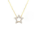 New 0.18ctw Diamond Star Pendant Necklace in 14K