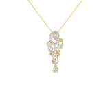 1.75ctw Diamond Swirling Leaf Pendant Necklace in 14K