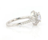 New Gabriel & Co. 0.60ctw Cushion Double Frame Semi Mount Ring in 14K