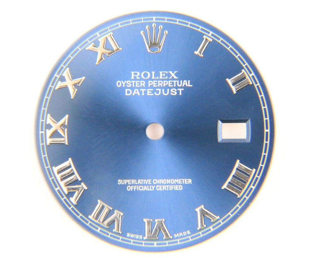 Rolex Blue Datejust Dial in Stainless Steel, 28mm