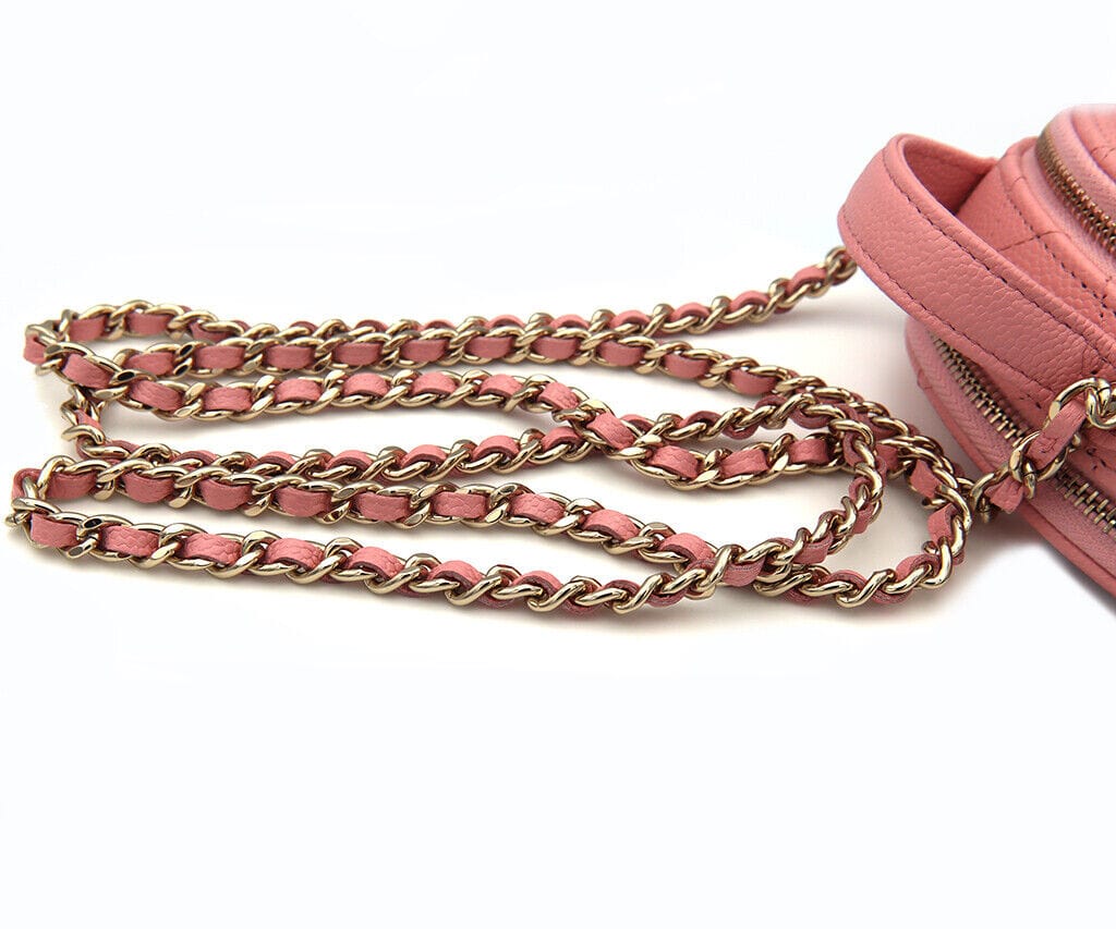 chanel chain strap pink