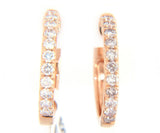 New 1.01ctw Diamond Small Hoop Earrings in 14K