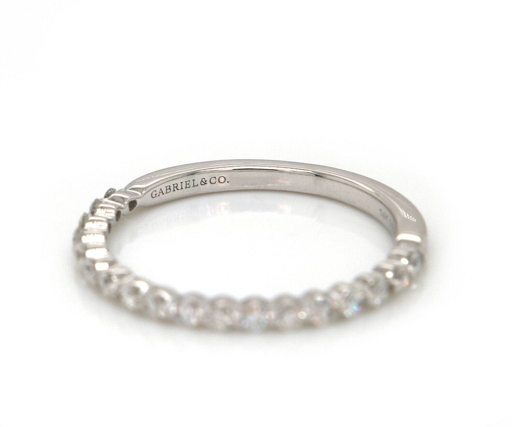 New Gabriel & Co. 0.31ctw Diamond Wedding Band Ring in 14K