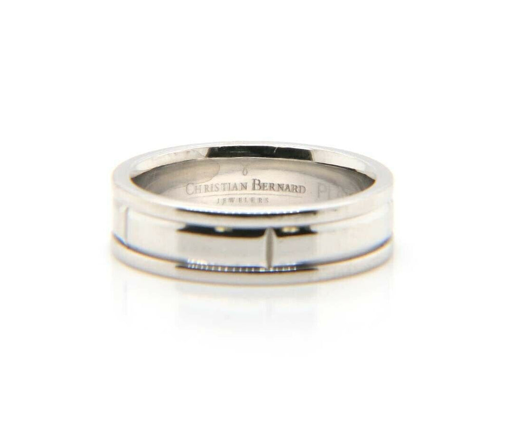 Gents Christian Bernard Groove  Wedding Band