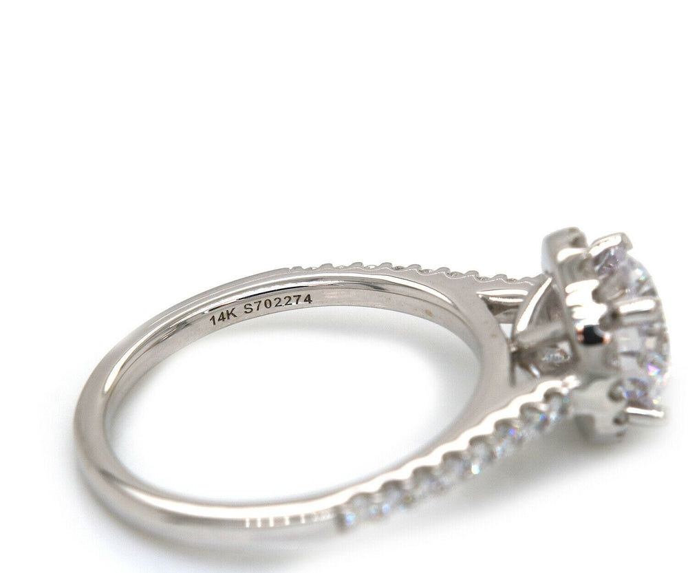 New Gabriel & Co. Diamond Halo Semi Mount Ring in 14K