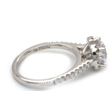 New Gabriel & Co. Diamond Halo Semi Mount Ring in 14K