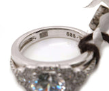 0.75 CTW Frederic Sage Diamond Split Shank Halo Semi Mount Ring In 14K