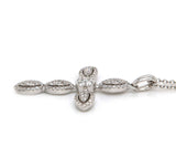 New 0.50ctw Diamond Marquise Cross Pendant Necklace in 14K