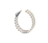 New 4.05ctw Round Diamond Inside Out Hoop Earrings in 14K