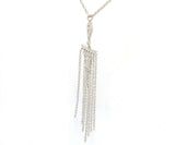 New From Gabriel & Co: 0.39ctw 7 Row Fringe Dangle Pendant in 14kt White Gold