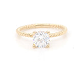 New Gabriel & Co. 0.11ctw Diamond Underhalo Semi Mount Ring in 14K