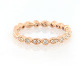 New Gabriel & Co. 0.24ctw Marquise and Circle Alternating Band Ring in 14K