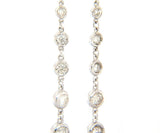 New 1.55ctw Diamond Bezel Set Journey Dangle Earrings in 14K