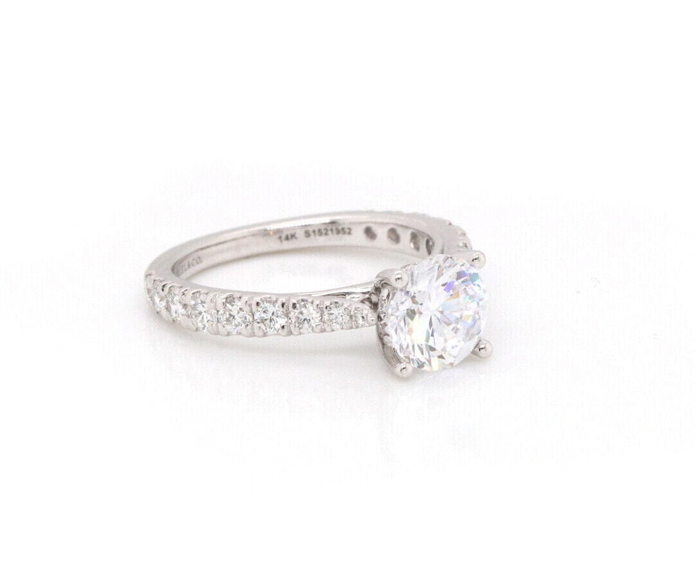 New Gabriel & Co. 0.81ctw Diamond Straight Semi Mount Ring in 14K