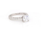 New Gabriel & Co. 0.81ctw Diamond Straight Semi Mount Ring in 14K