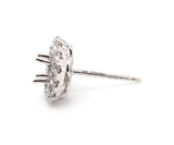 New Gabriel & Co. 1.01ctw Diamond Double Halo Semi Mount Stud Earrings in 14K