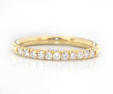 New Gabriel & Co. French Pave Diamond Wedding Band Ring in 14K
