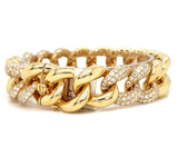New Odelia 7.50ctw Pave Diamond Curb Link Bracelet in 18K