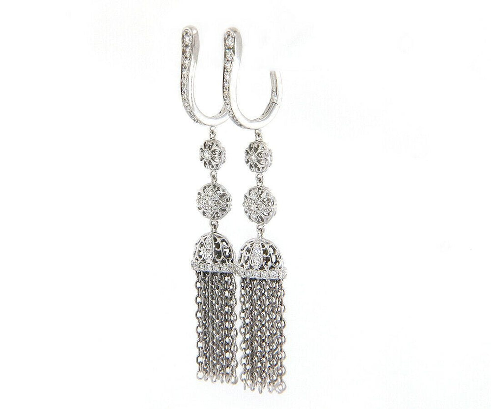 New Gabriel & Co. 0.55ctw Diamond Tassel Dangle Earrings in 14K