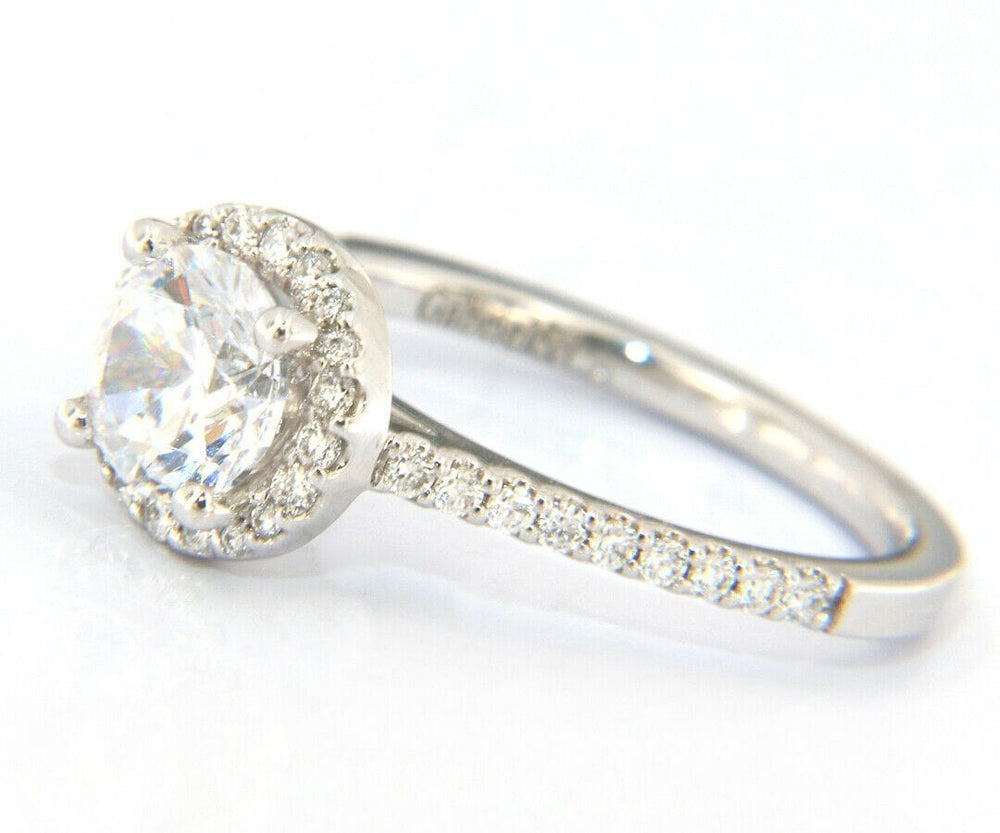 New Gabriel & Co. Diamond Halo Semi Mount Ring in 14kt