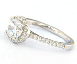 New Gabriel & Co. Diamond Halo Semi Mount Ring in 14kt