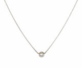 0.33ct Diamond Bezel Set Solitaire Necklace in 14K