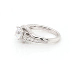 New Gabriel & Co. 0.37ctw Diamond Swirl Semi Mount Ring in 14K