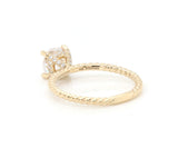 New Gabriel & Co. 0.11ctw Diamond Underhalo Semi Mount Ring in 14K