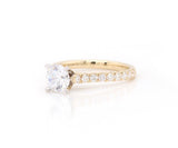 New Gabriel & Co. 0.51ctw Diamond Shared Prong Semi Mount Ring in 14K