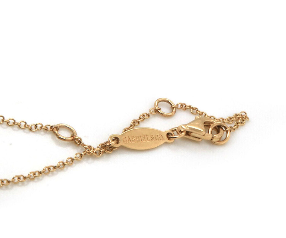 New Gabriel & Co. 0.09ctw Pave Diamond Pendant Necklace in 14K