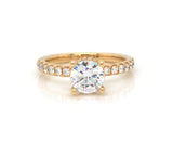 New Gabriel & Co. 0.54ctw Diamond Under Halo Semi Mount Ring in 14K