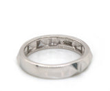 New Gabriel & Co. Pave Diamond Pyramid Stud Band Ring in 14K