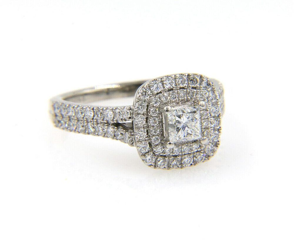 Vera Wang 1.50ctw Princess Diamond Double Frame Engagement Ring in 14K