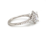 New Gabriel & Co. 0.35ctw Diamond Scalloped Halo Semi Mount Ring in 14K