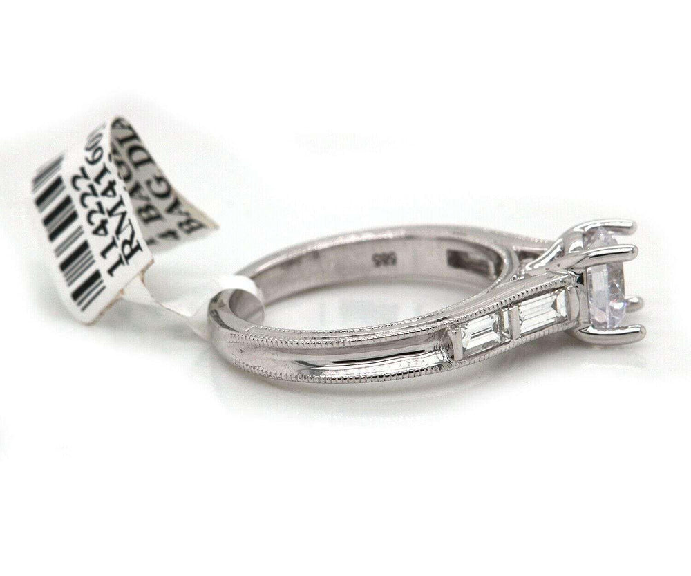 0.36 CTW Frederic Sage Side Baguette Diamond Semi Mount Ring In 14K