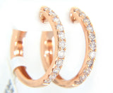New 1.01ctw Diamond Small Hoop Earrings in 14K