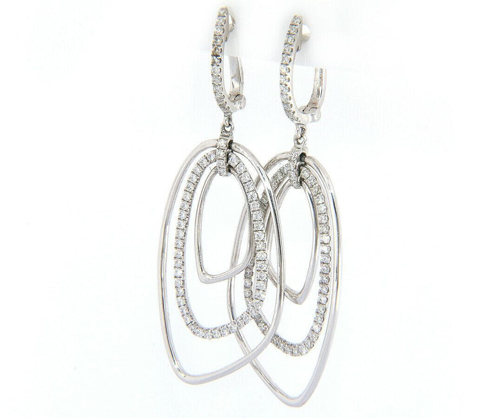 New Frederic Sage Diamond Layered Dangle Earrings in 14K
