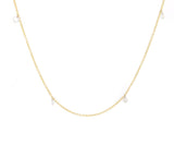 0.67ctw Round Diamond Drilled Floating Station Necklace in 14K