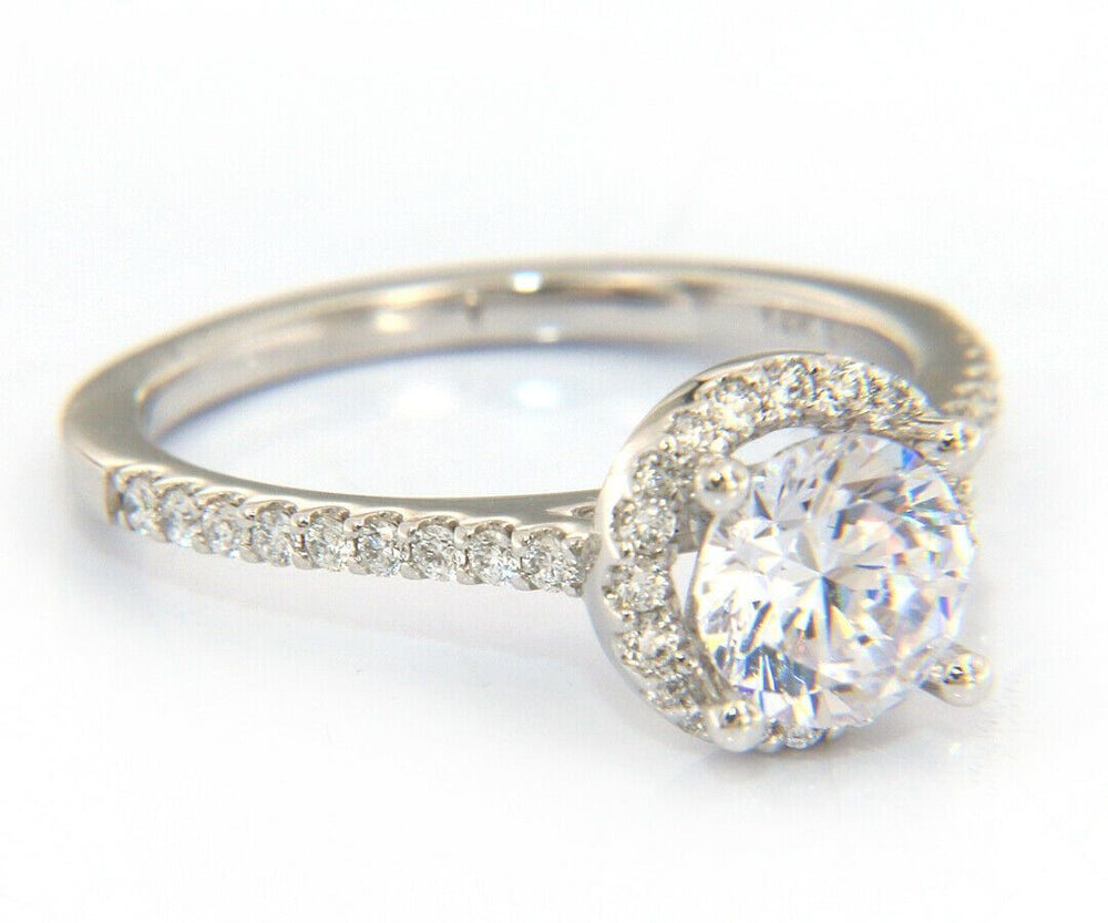 New Gabriel & Co. Diamond Halo Semi Mount Ring in 14K